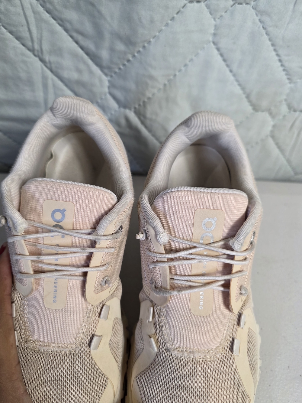 ON Cloud 6 Pearl/White Women's Sneakers Super Foam 360° Comfort Running Shoes - Picture 3 of 10
